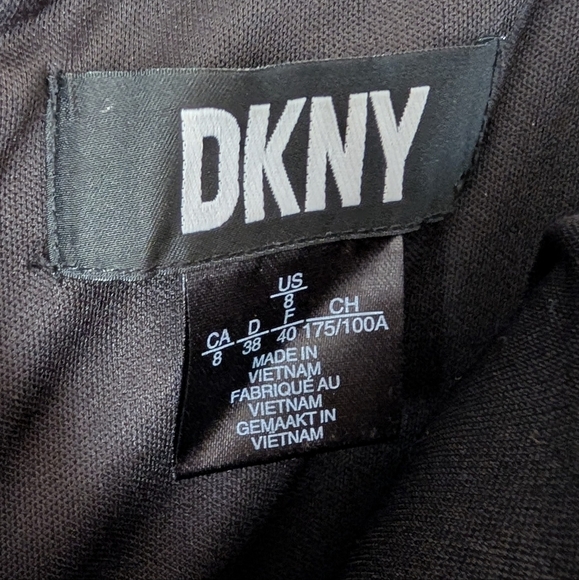 DKNY Black Ruffle Pleated Bustier Midi Dress - Picture 3 of 7